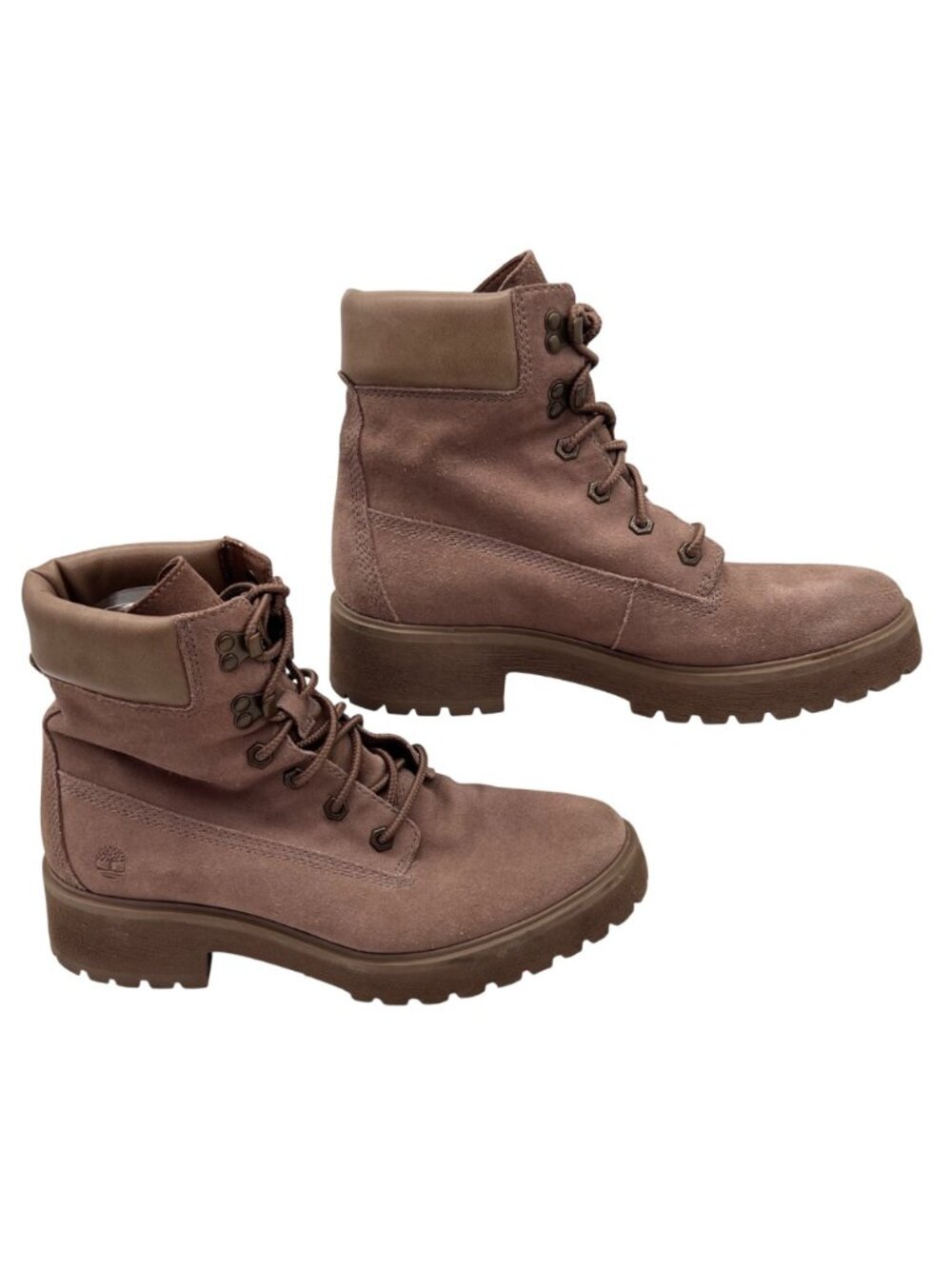 Timberland Ortholite Suede Lace-Up Ankle Combat Boots Womens Size 10 US in Taupe - Picture 2 of 15
